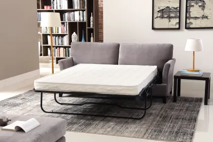 Pleasant Gray Sleeper Sofa along with Pull-Out Cushion