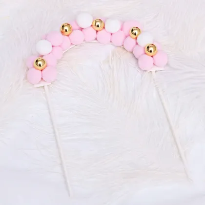 Little Prince Round Pearl Cake Topper Insert Card for Birthday Cakes