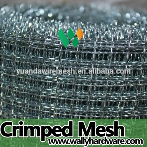4mm Crimped square double edge closed Wire Mesh For Mine 30mm Mesh