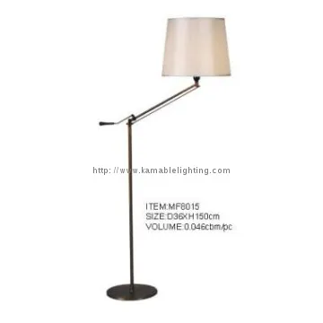 Elegant floor standing lamps with white fabric shade
