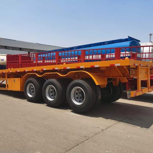 3 Axle Container Flatbed Semi Trailer