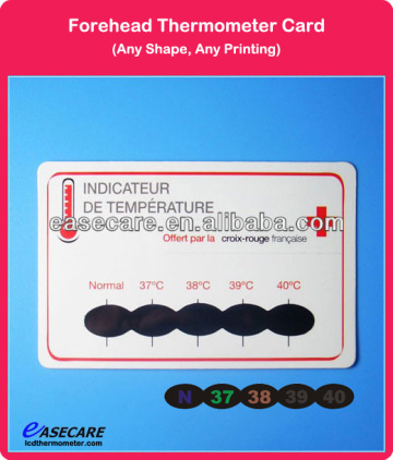 Fever Monitor Forehead Card Thermometer, Customized Shape and Printing Allowed