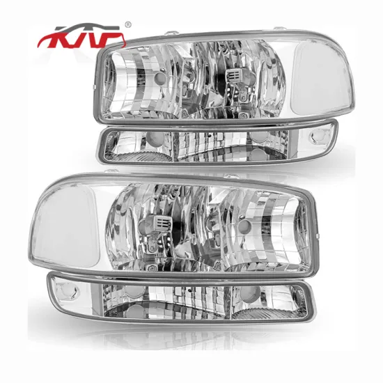 Chrome Housing Clear Corner HEADLIGHT BUMPER LAMPS GM2503188 GM2502188 Car Front Bumper Headlight for GMC SIERRA Yukon 1999-2007