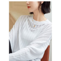 women's solid color long sleeve knitted sweater