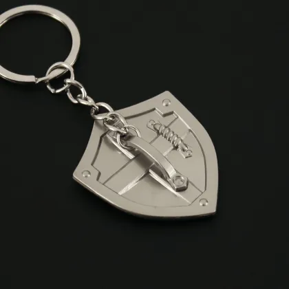 Zelda Shield Metal Keychain - Video Game Themed Gift