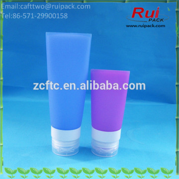 38/60/80ml empty silicone gel bottle for hand sanitizer, square shape silicone travel bottle for shampoo
