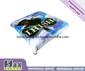 OEM Blanket Exporter Raschel Polyester Blanket Bed-Cover or Travel Blanket (hx-816)