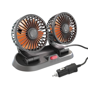 Rotatable Dual Head Adjustable Auto Cooling Fan for SUVs and Trucks