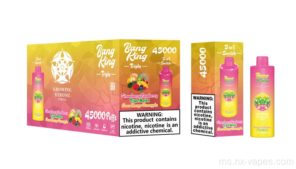 Bang King Triple 45000 Vape Pena Borong Borong