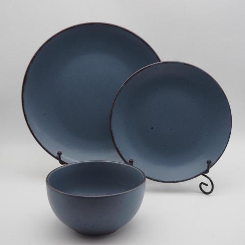 Nordic Céramique Table Varelle en porcelaine Ensemble de vaisselle brun pour dîner en pierre de pierre Ensemble d&#39;assiettes en céramique