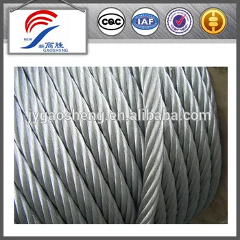 7x19 Ungalvanized and Galvanized Stainless Steel Wire Rope