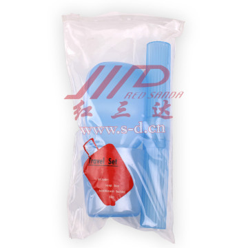 Travel set toothbrush barrel