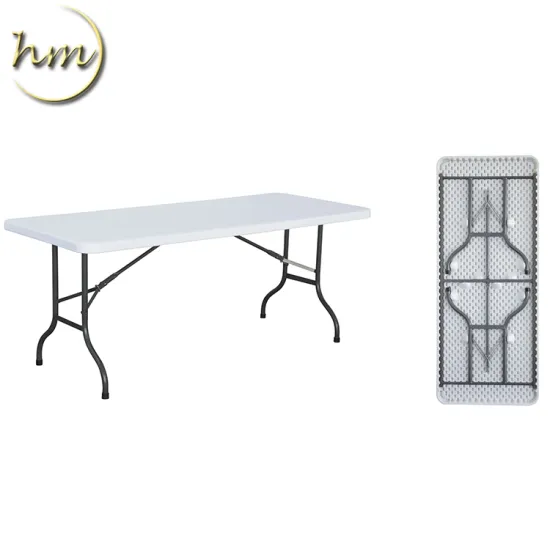 HDPE Outdoor Wedding Event Rental Plastic Rectangular Folding Table