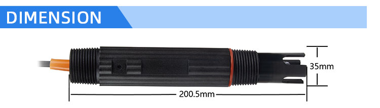 Industrial pH probe for water monitor