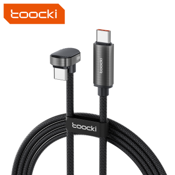 Toocki 100W Elbow Data Cable - Type C to Type C Fast Charging for Gaming