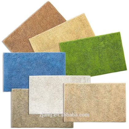 Chenille shaggy door rug