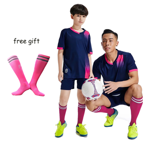 Free Socks Men Survetement Football Jerseys Sport Kit Soccer