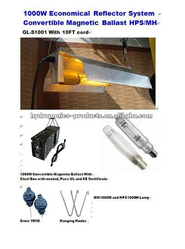 S1001-1000W Grow Light/Hydroponics/greenhouse/kit/system/reflector