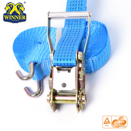 Certification Industrial Polyester Webbing Tie Down Ratcheting Strap