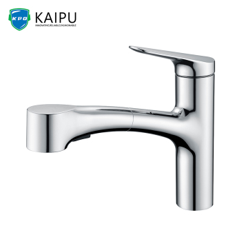 Single handle pull out kitchen faucet