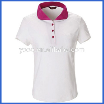 Polyester women sexy polo shirts