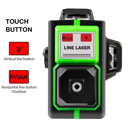 Lazer Level Machine: Green Beam 360 Tool with 12 Lines, 4D Rotary Laser Levels