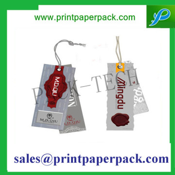Embossed Logo Paper Hand Tag Printed Paper Hanging Tag