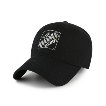 cappello papà in twill di cotone Con stampa in lamina d'argento
