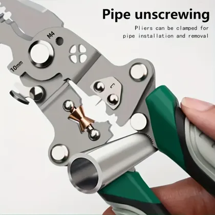 Green foldable flat wire strippers