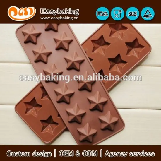 High quality star shape custom silicone chocolate ice mold