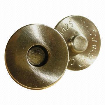 18mm Brushed Nickel Magnetic Snap, Strongly Magnetic