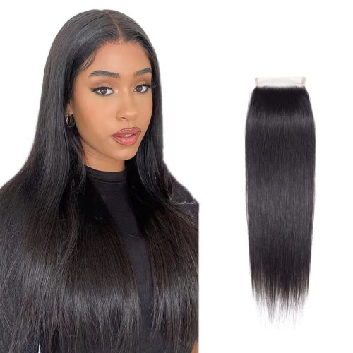 100% Unprocessed Virgin Human Hair Swiss Lace Closures Straight 4x4 Free Part Lace Closure Brazilian Human Hair Closure