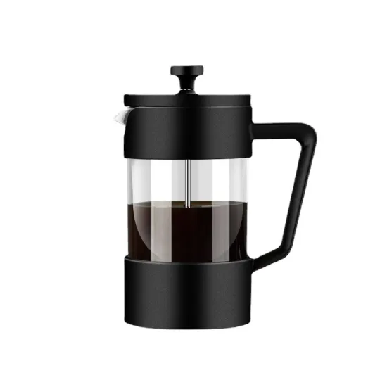 Portable Cold Brew Coffee Press: Heat-Resistant Borosilicate & 304 Stainless Steel with Transparent Glass Design