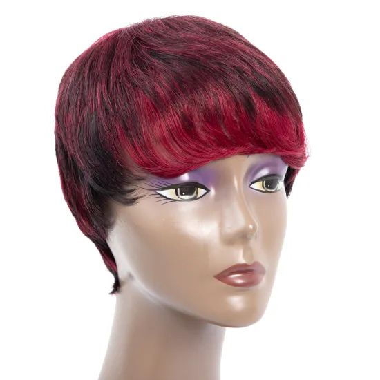 Pixie cut wig human hair short wig for black women machine made non lace wig