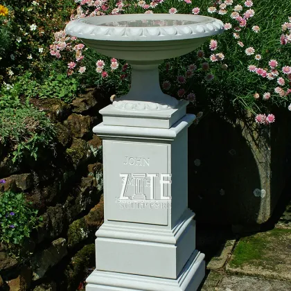 Natural Solid natural stone paired vases for garden decoration