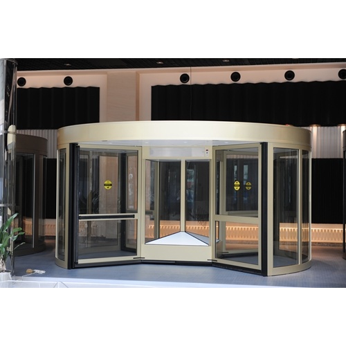 Multiple Materials for Automatic Revolving Door Wings