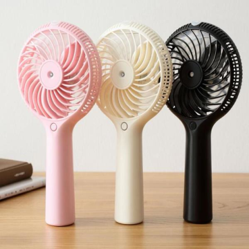 Promotion custom plastic mute Mini USB rechargeable Hand Water mist Cooling Portable Fan