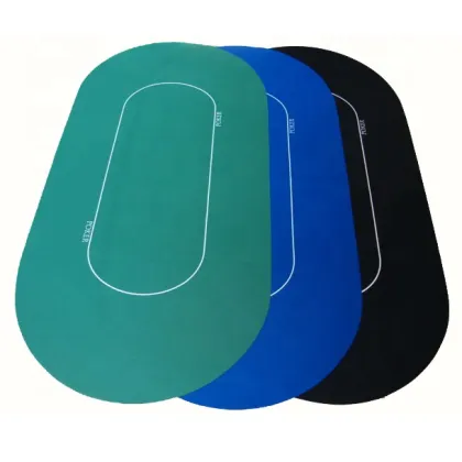 Extra Large Customized Rubber Poker Table Mat Round Shape Mahjong Play Desk Mat
