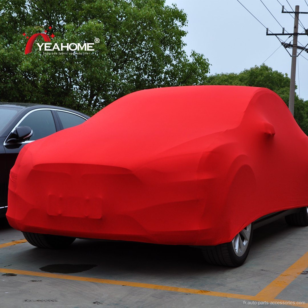 Couverture de voiture anti-poussière élastique de couleur de mode élastique