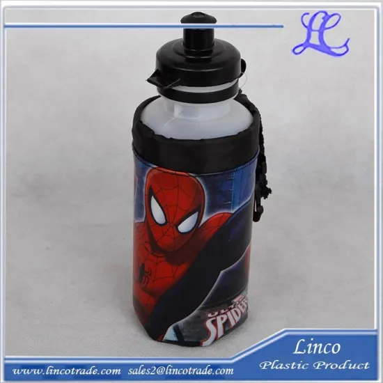 Plastic Sports Bottle With Cartoon Packing Bag