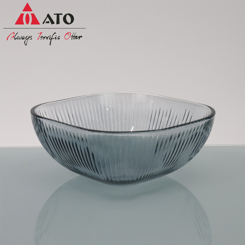 Ato Clear Plate Glass Bowl Fruit Salad Mow