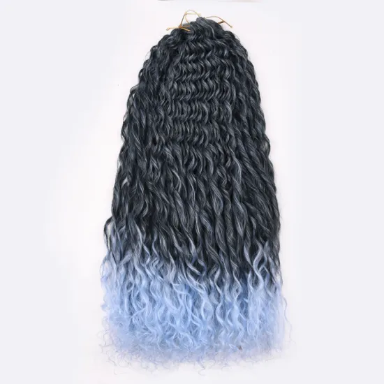 Water Wave Kinky Curly Crochet Braid Hair Soft Long 24Inch Braiding Hair Wavy Ombre Goddess Braiding Synthetic Hair Extensions