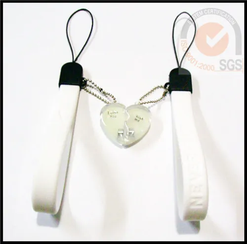 Fashional Silicone Phone Strap In White Color 