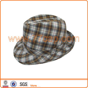 hot sale check pattern buy fedora hats wholesale