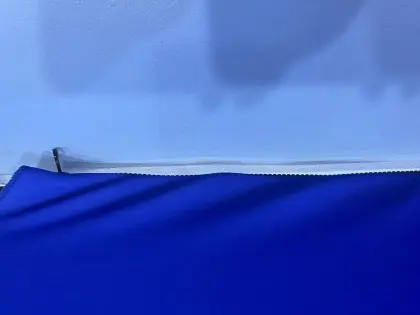 Spliced pickleball baffle for sports field