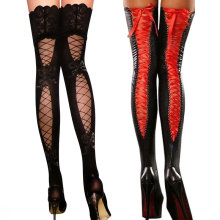 women stockings sexy lace top sheer thigh high silk stockings nylon fishnet mesh pantyhose stocks