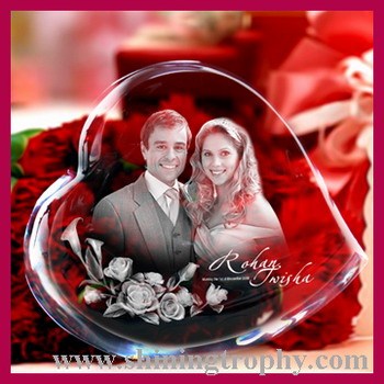 3d crystal wedding gifts HDG1002