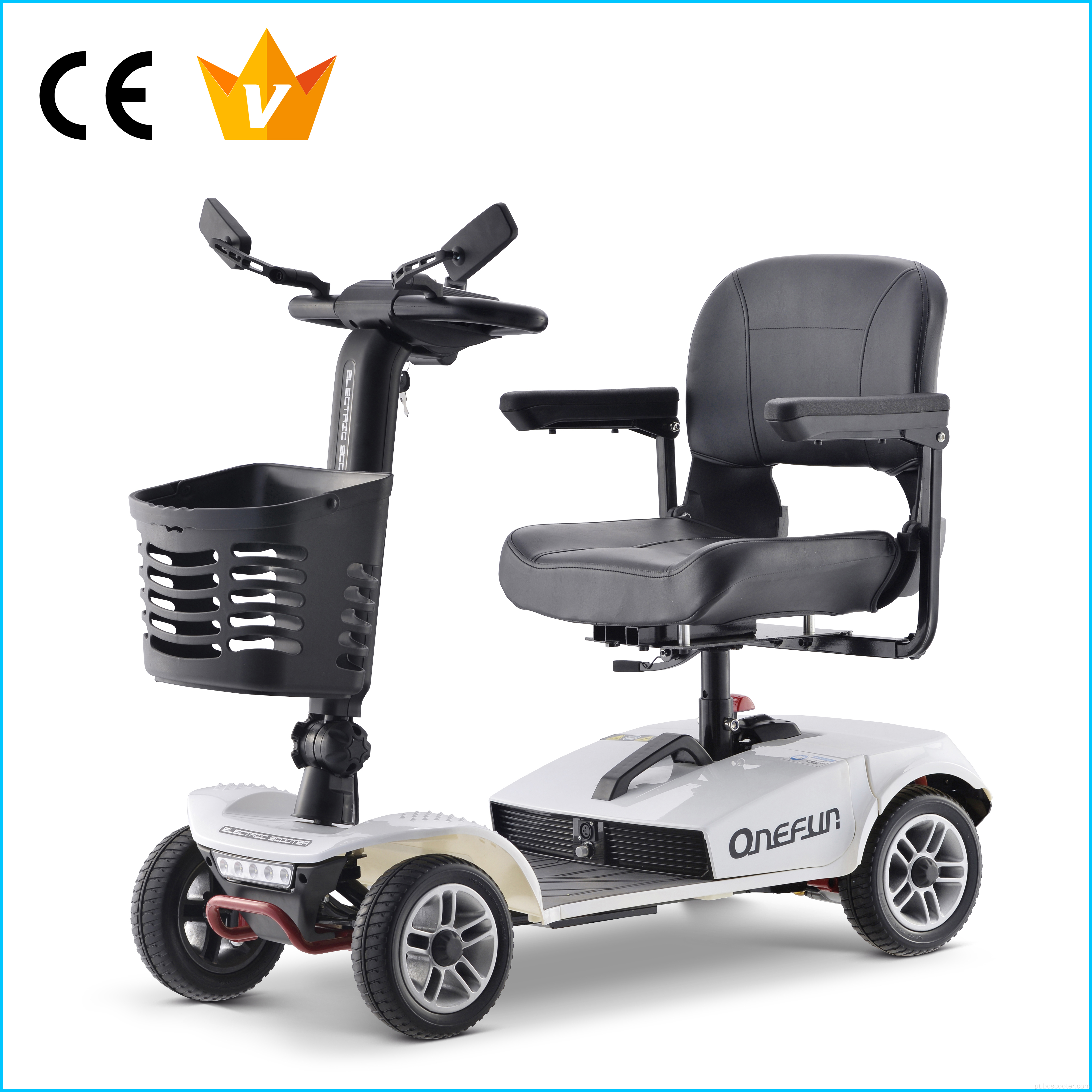 Scooter de mobilidade elétrica dobrável de 4 rodas para deficientes
