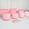Q're Angel Pink Frosted Singing Bowl