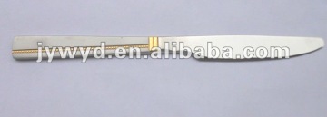 High quality stainless steel knife with gold on handle